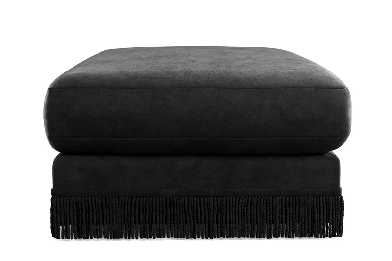 Arken Lyx Rektangulär Fotpall i Sammet - Svart - Möbler - Vardagsrum - Stolar & sittmöbler - Pallar - Fotpall