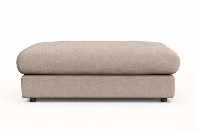 Arken Lyx Rektangulär Fotpall i Tyg, Beige