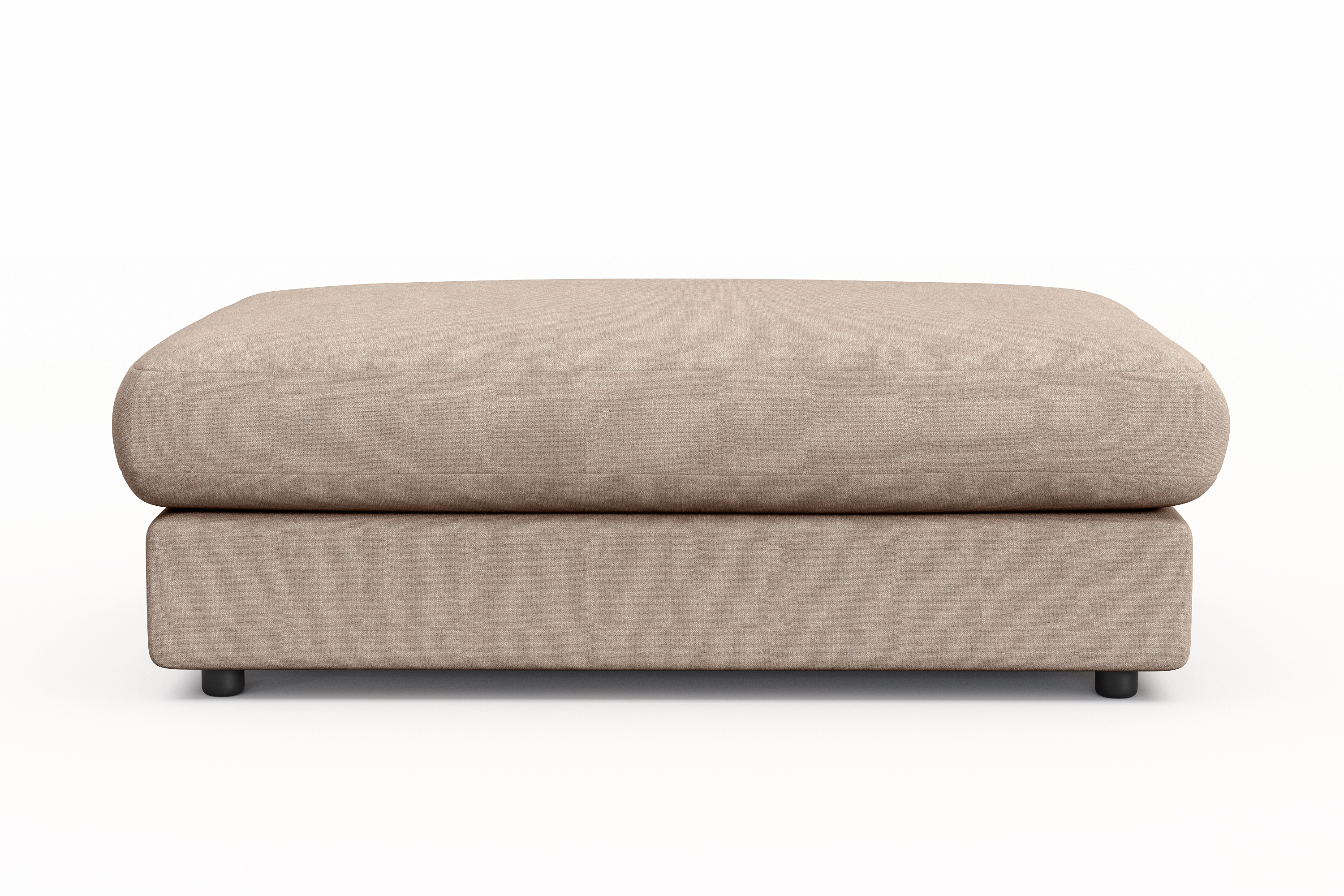 arken lyx rektangulär fotpall i tyg - beige