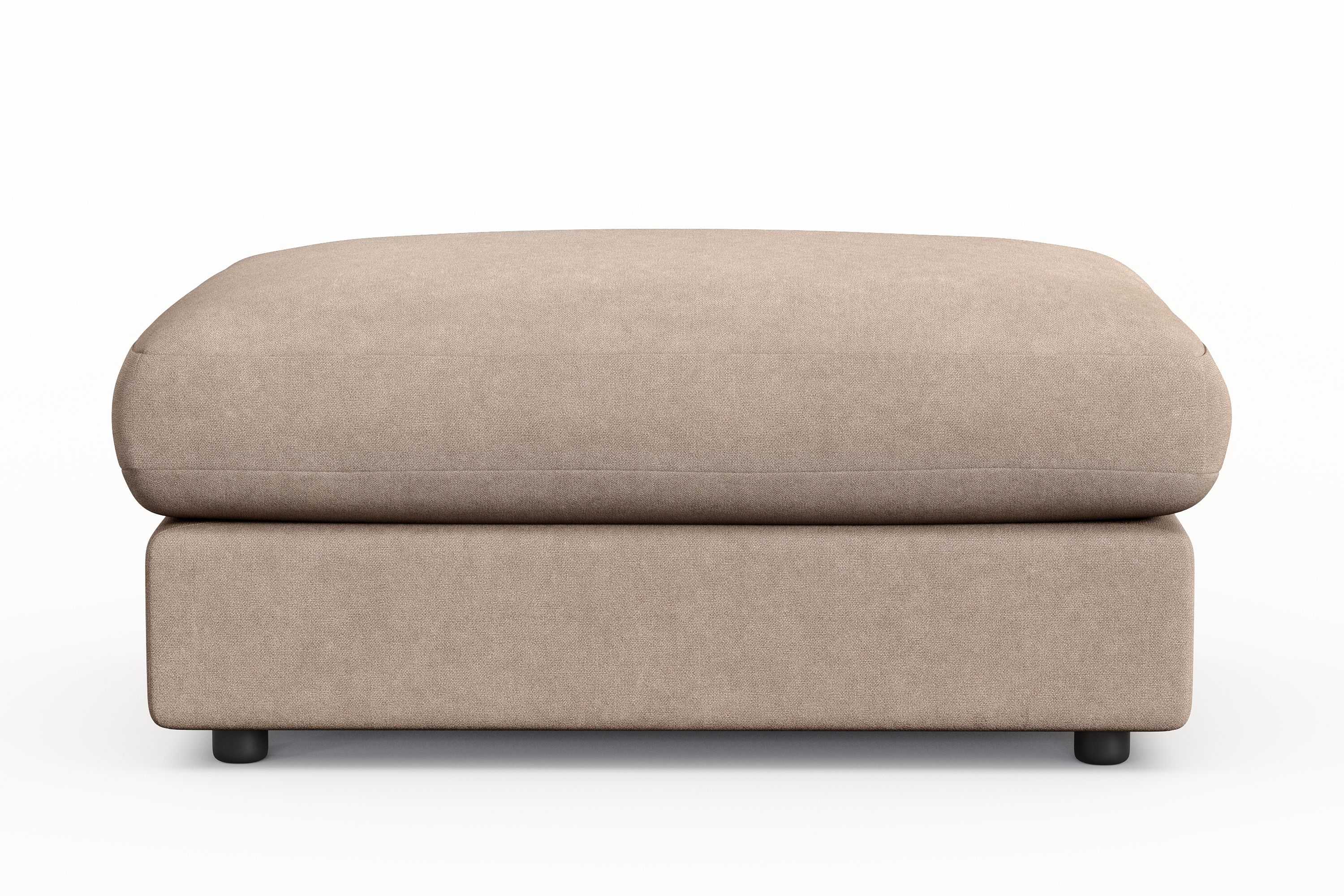 arken lyx rektangulär fotpall i tyg - beige