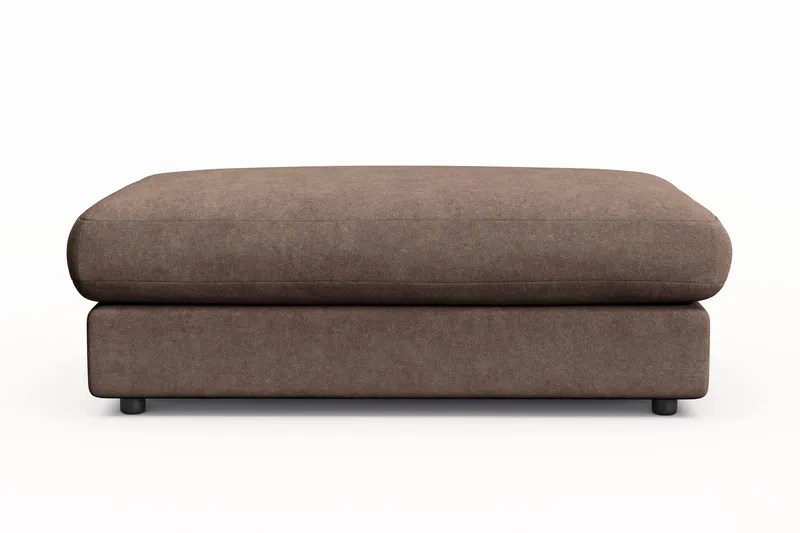 Arken Lyx Rektangulär Fotpall i Tyg, Brun