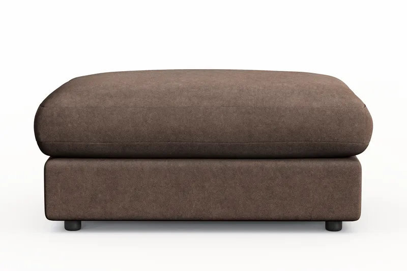 Arken Lyx Rektangulär Fotpall i Tyg, Brun