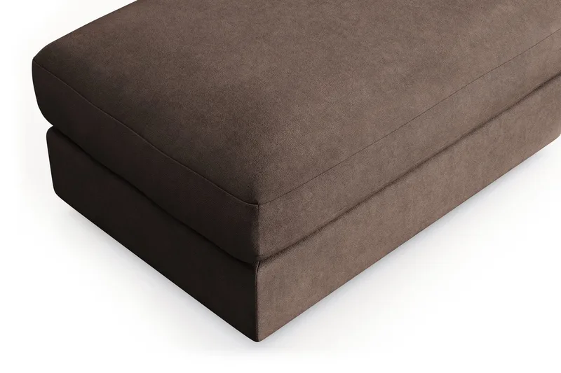 Arken Lyx Rektangulär Fotpall i Tyg - Brun - Möbler - Vardagsrum - Stolar & sittmöbler - Pallar - Fotpall