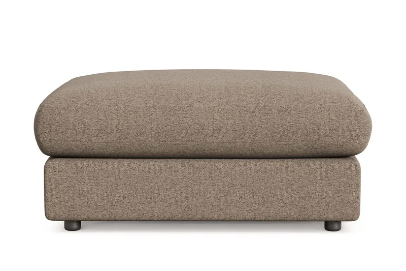 Arken Lyx Rektangulär Fotpall i Tyg, Brun