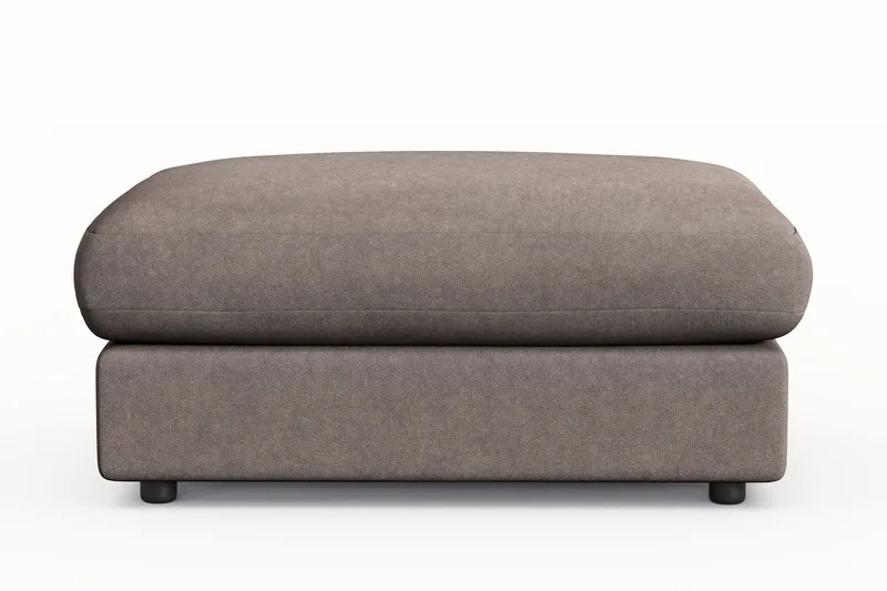 Arken Lyx Rektangulär Fotpall i Tyg, Brun