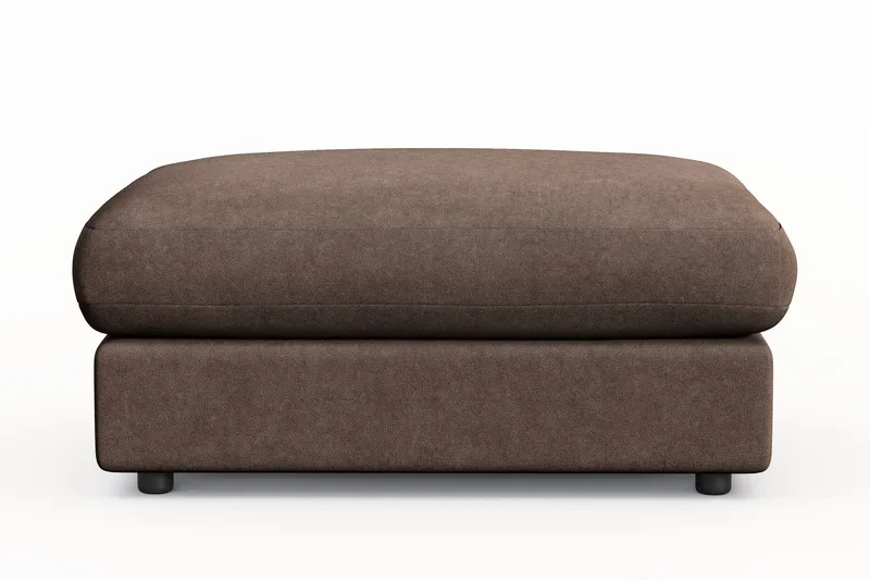 Arken Lyx Rektangulär Fotpall i Tyg, Brun