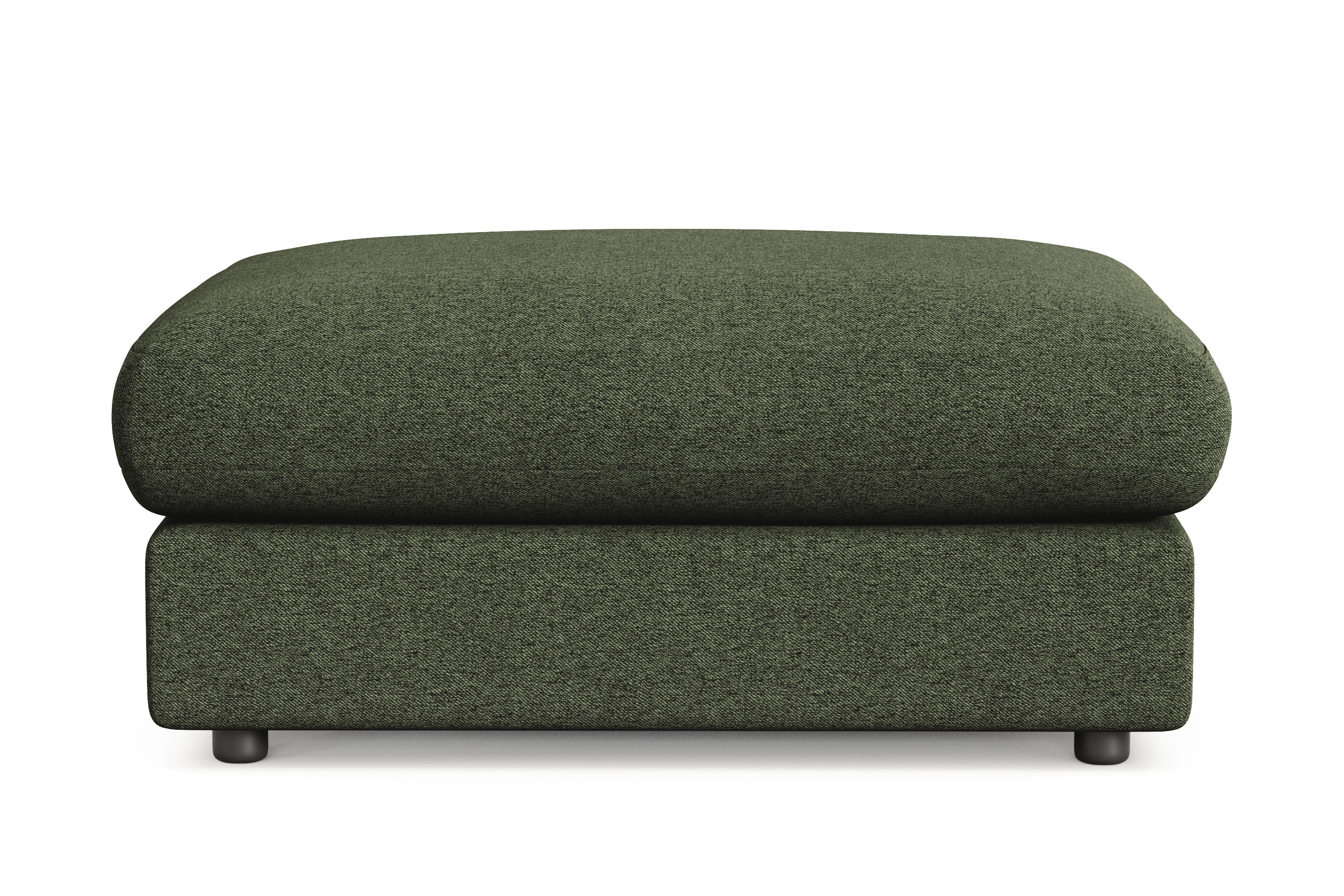 arken lyx rektangulär fotpall i tyg - grön