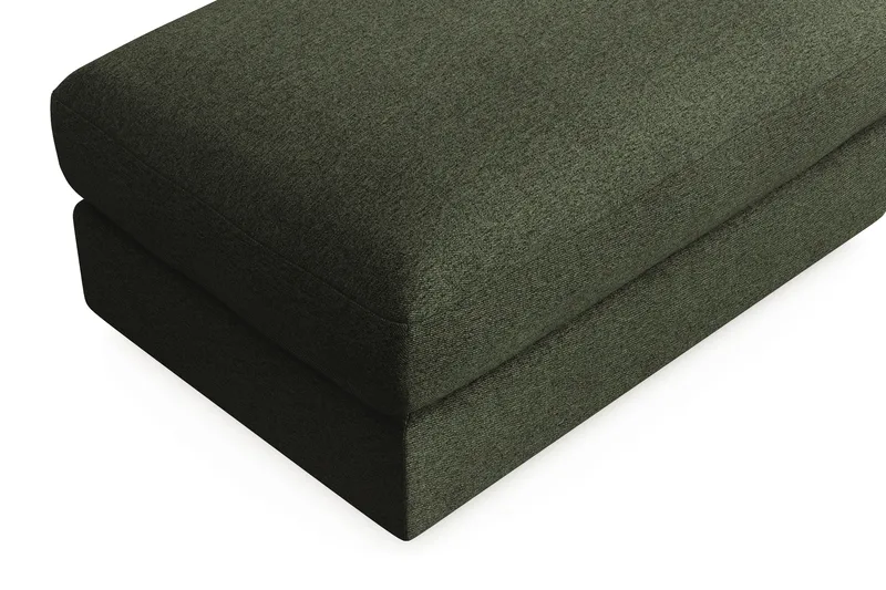 Arken Lyx Rektangulär Fotpall i Tyg - Grön - Möbler - Vardagsrum - Stolar & sittmöbler - Pallar - Fotpall