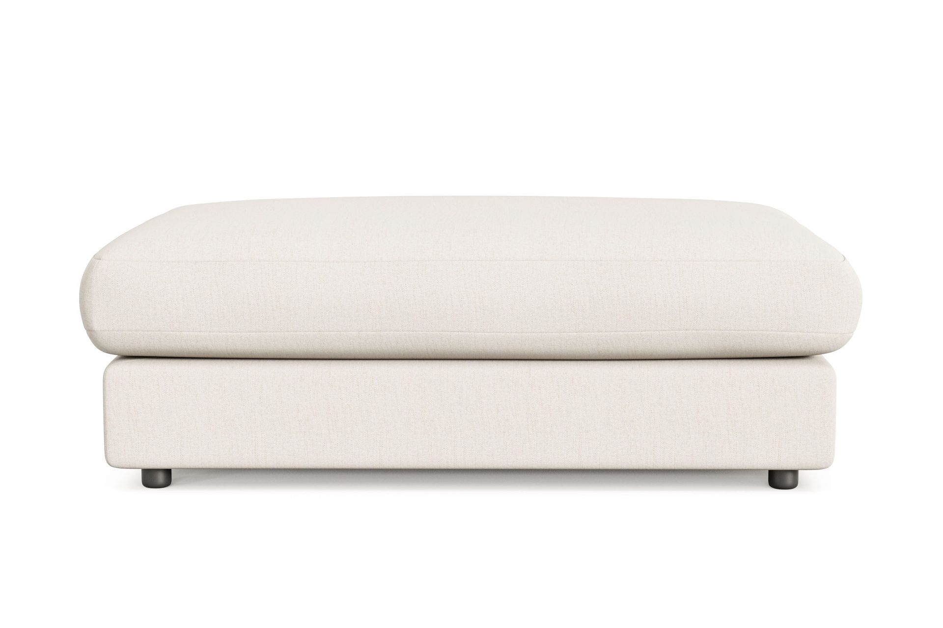 Arken Lyx Rektangul&auml;r Fotpall i Tyg - Ljusbeige