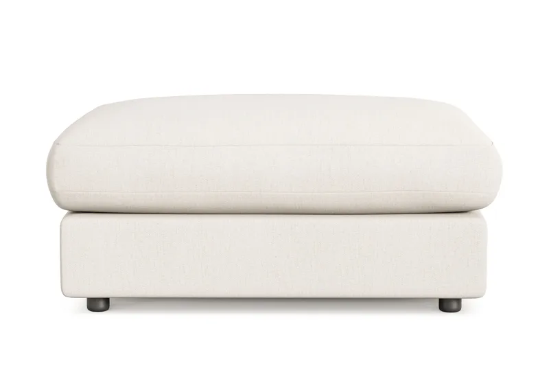 Arken Lyx Rektangulär Fotpall i Tyg, Ljusbeige