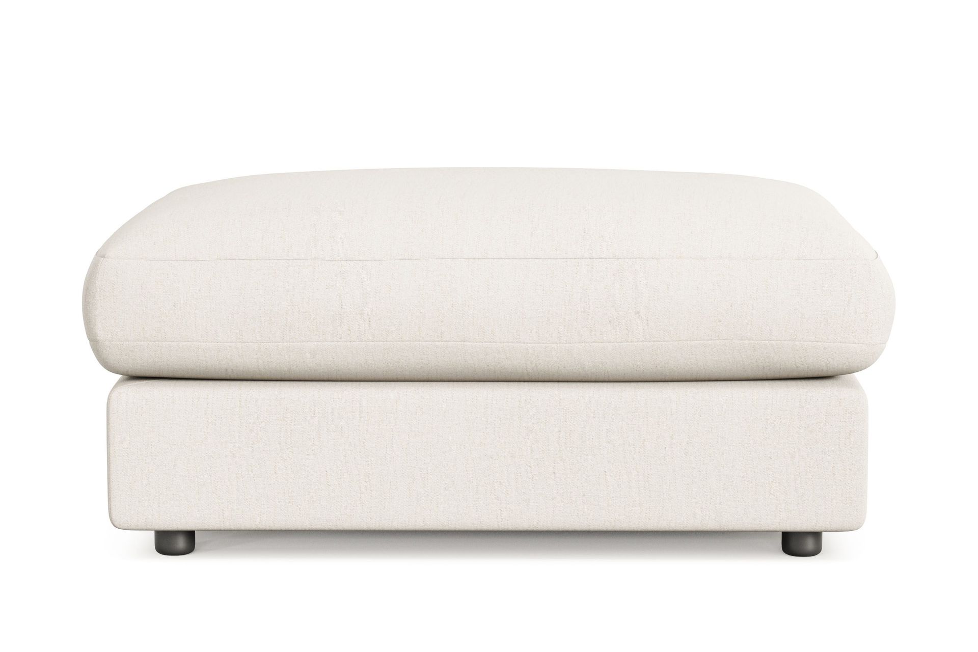 Arken Lyx Rektangul&auml;r Fotpall i Tyg - Ljusbeige