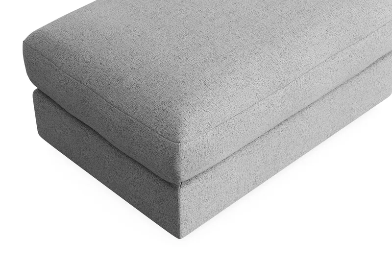 Arken Lyx Rektangulär Fotpall i Tyg - Ljusgrå - Möbler - Vardagsrum - Stolar & sittmöbler - Pallar - Fotpall