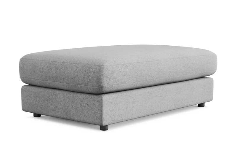 Arken Lyx Rektangulär Fotpall i Tyg - Ljusgrå - Möbler - Vardagsrum - Stolar & sittmöbler - Pallar - Fotpall