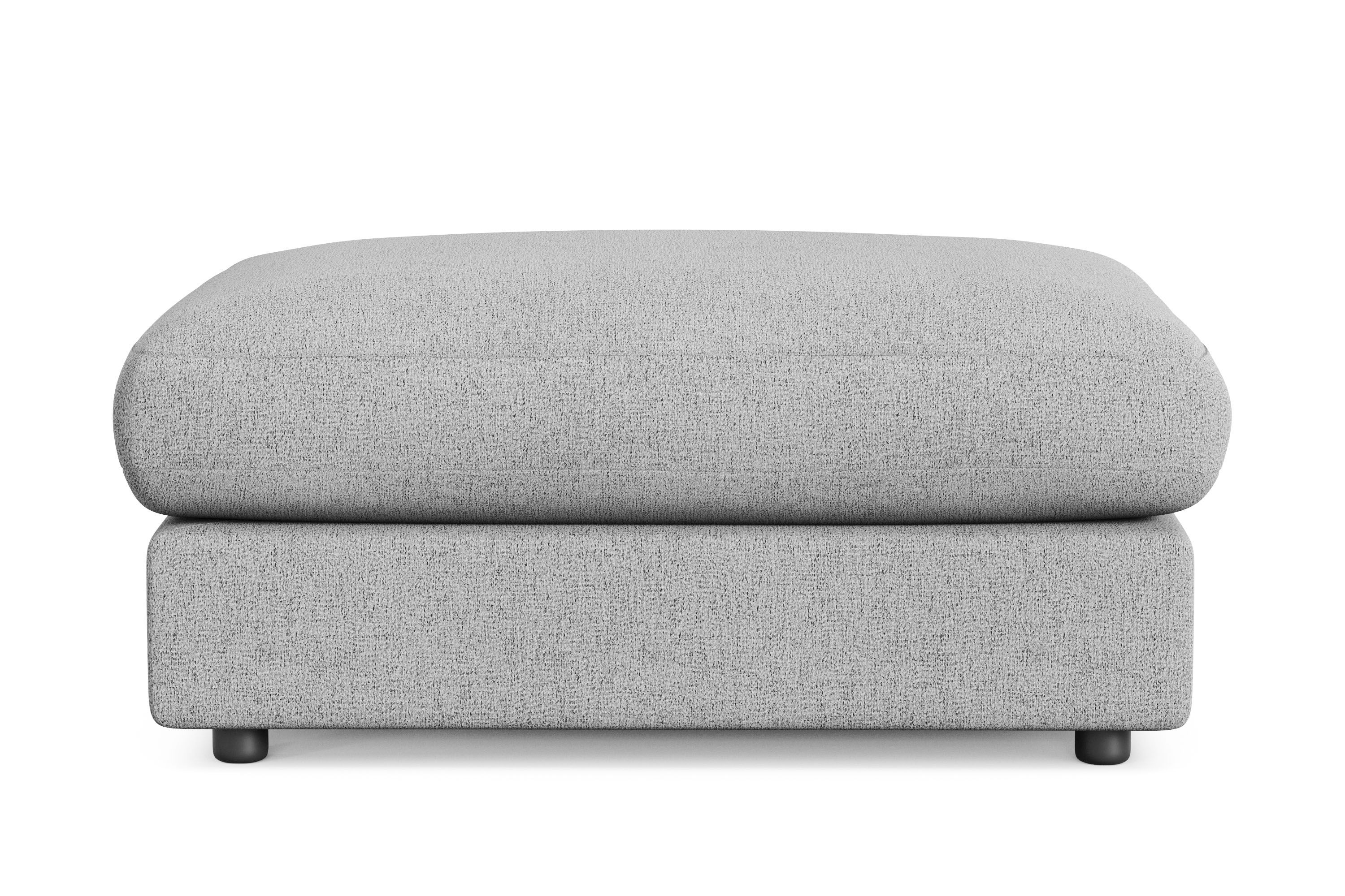 arken lyx rektangulär fotpall i tyg - ljusgrå