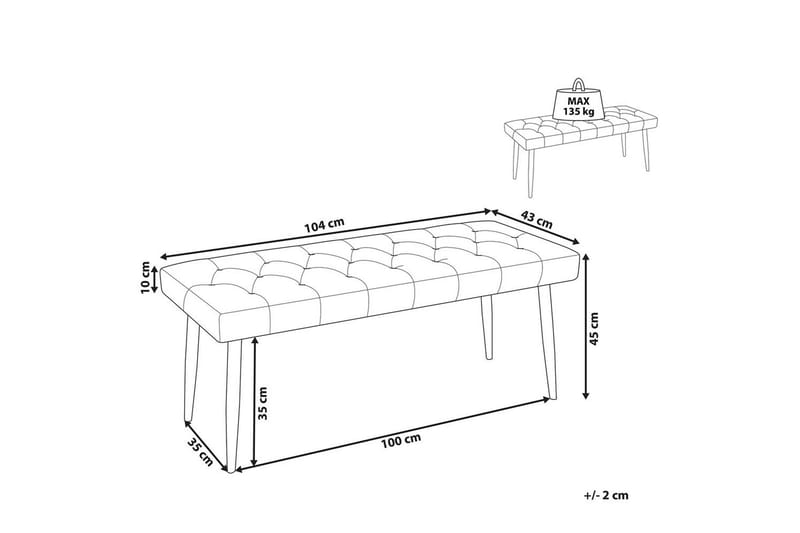 Bänk Essonne - Möbler - Vardagsrum - Stolar & sittmöbler - Pallar - Fotpall