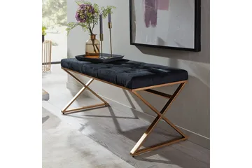 Bänk Wohnling klädd Chesterfield-utseende med sammetsklädsel enkel ram - enkel ram - Möbler - Vardagsrum - Stolar & sittmöbler - Pallar - Fotpall