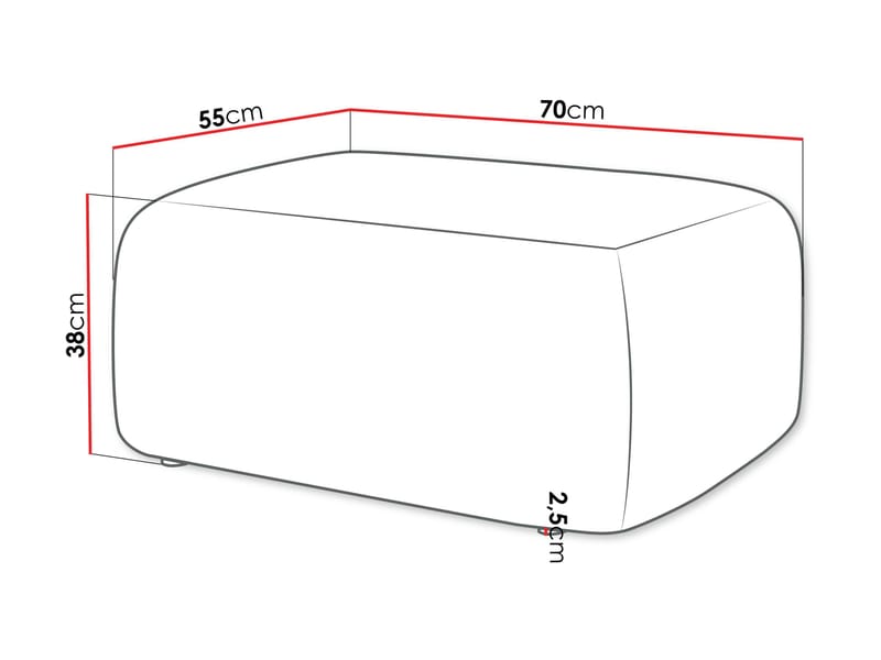 Barile Fotpall 70 cm - Brun - Möbler - Vardagsrum - Stolar & sittmöbler - Pallar - Fotpall