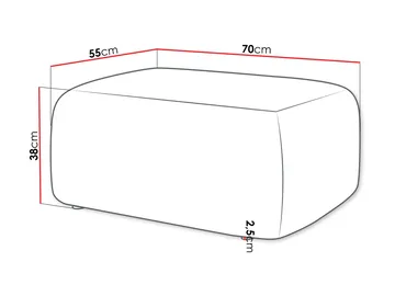 Barile Fotpall 70 cm - Brun - Möbler - Vardagsrum - Stolar & sittmöbler - Pallar - Fotpall