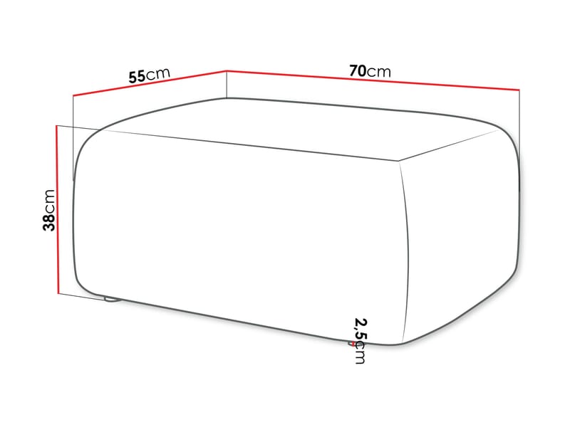 Barile Fotpall 70 cm - Brun - Möbler - Vardagsrum - Stolar & sittmöbler - Pallar - Fotpall