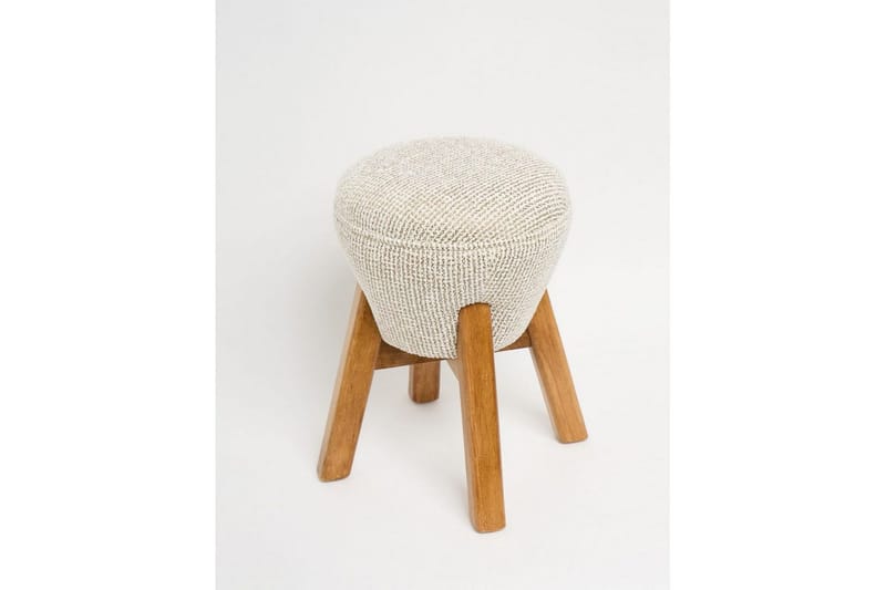 Brenric Howard fotpall 38 cm - Cream/Valnöt - Möbler - Vardagsrum - Stolar & sittmöbler - Pallar - Fotpall