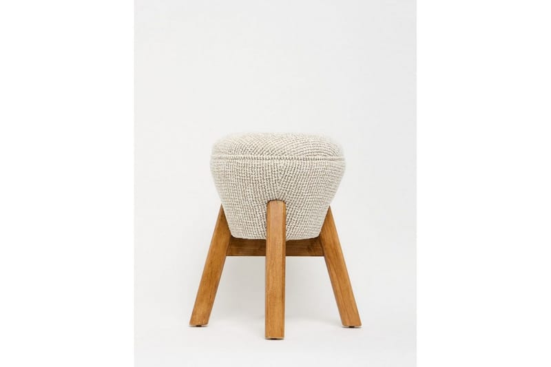 Brenric Howard fotpall 38 cm - Cream/Valnöt - Möbler - Vardagsrum - Stolar & sittmöbler - Pallar - Fotpall