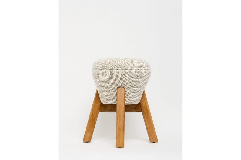 Brenric Howard fotpall 38 cm - Cream/Valnöt - Möbler - Vardagsrum - Stolar & sittmöbler - Pallar - Fotpall