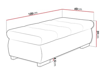 Cerys Fotpall 120 cm - Beige - Möbler - Vardagsrum - Stolar & sittmöbler - Pallar - Fotpall