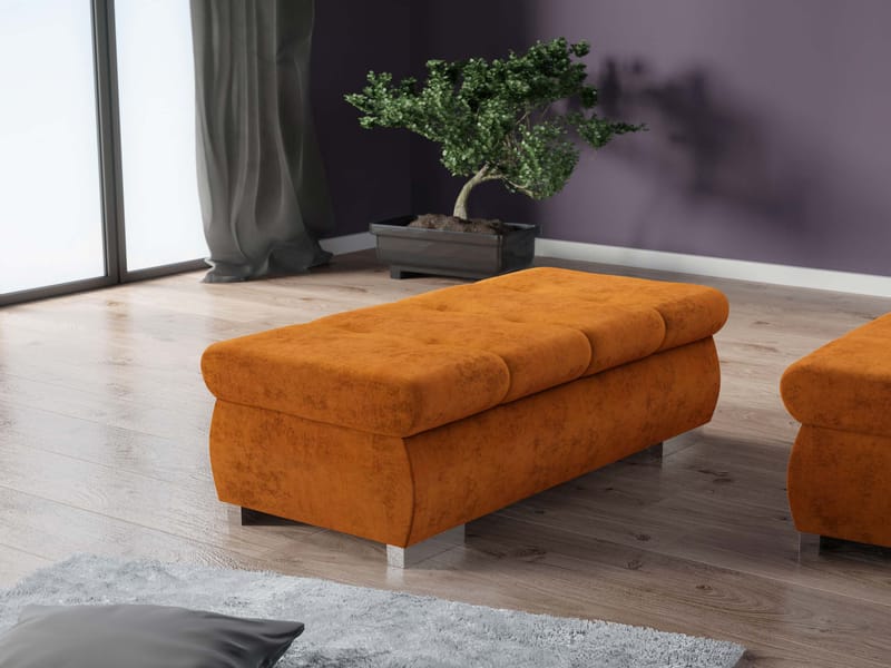 Cerys Fotpall 120 cm - Orange - Möbler - Vardagsrum - Stolar & sittmöbler - Pallar - Fotpall