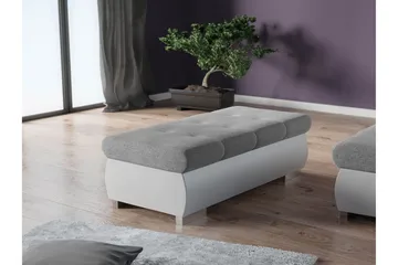 Cerys Fotpall 120 cm - Vit/Grå - Möbler - Vardagsrum - Stolar & sittmöbler - Pallar - Fotpall