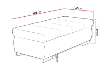Cerys Fotpall 120 cm - Vit/Grå - Möbler - Vardagsrum - Stolar & sittmöbler - Pallar - Fotpall