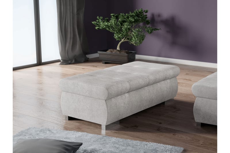 Cerys Fotpall 60 cm - Grå - Möbler - Vardagsrum - Stolar & sittmöbler - Pallar - Fotpall