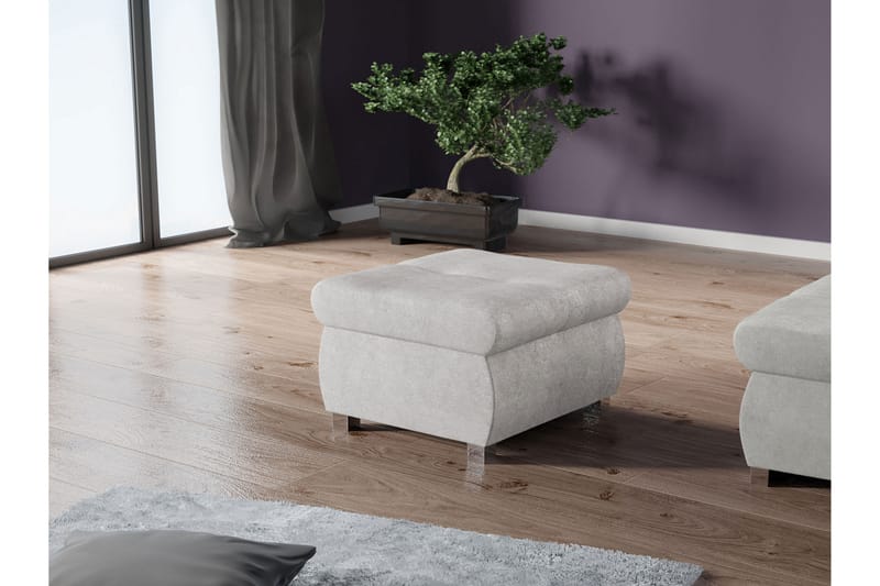 Cerys Fotpall 60 cm - Grå - Möbler - Vardagsrum - Stolar & sittmöbler - Pallar - Fotpall