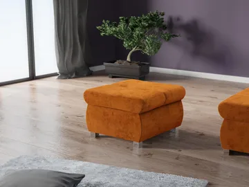 Cerys Fotpall 60 cm - Orange - Möbler - Vardagsrum - Stolar & sittmöbler - Pallar - Fotpall