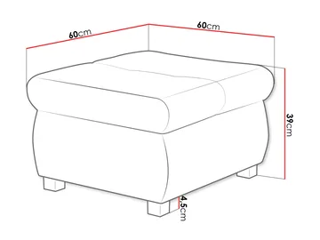 Cerys Fotpall 60 cm - Orange - Möbler - Vardagsrum - Stolar & sittmöbler - Pallar - Fotpall