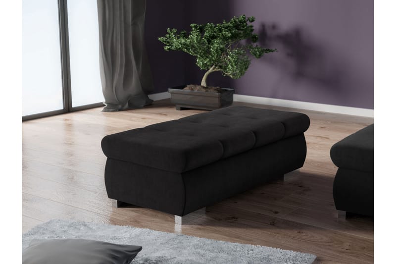 Cerys Fotpall 60 cm - Svart - Möbler - Vardagsrum - Stolar & sittmöbler - Pallar - Fotpall