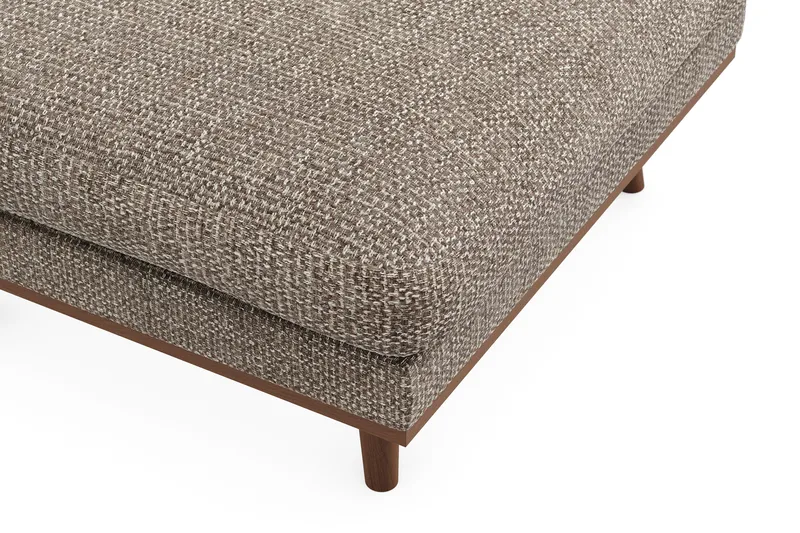 Copenhagen Premium Fotpall i Chenille - Brun - Möbler - Vardagsrum - Stolar & sittmöbler - Pallar - Fotpall