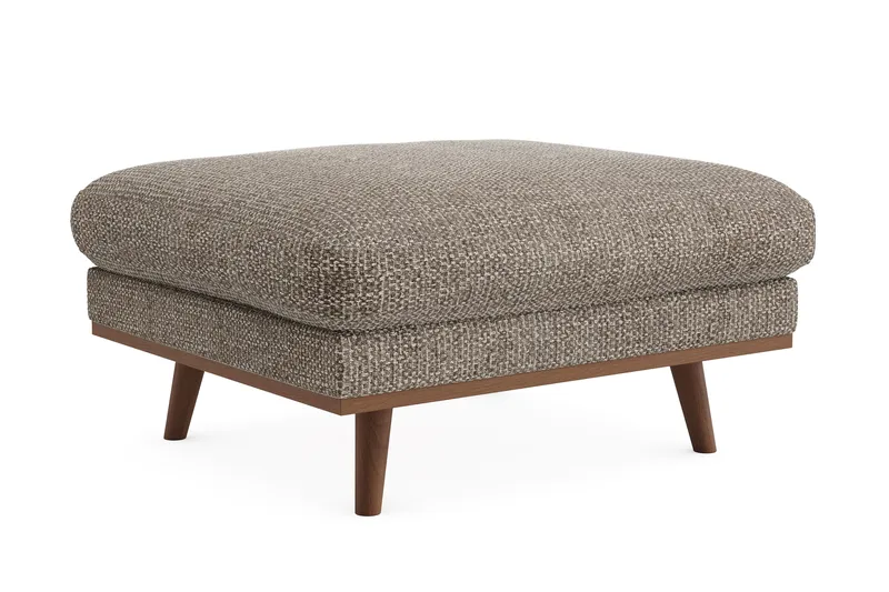 Copenhagen Premium Fotpall i Chenille - Brun - Möbler - Vardagsrum - Stolar & sittmöbler - Pallar - Fotpall