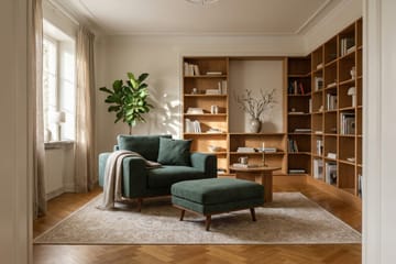 Copenhagen Premium Fotpall i Chenille - Grön - Möbler - Vardagsrum - Stolar & sittmöbler - Pallar - Fotpall