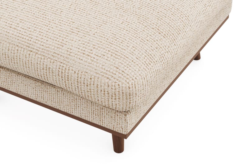Copenhagen Premium Fotpall i Chenille - Beige - Möbler - Vardagsrum - Stolar & sittmöbler - Pallar - Fotpall