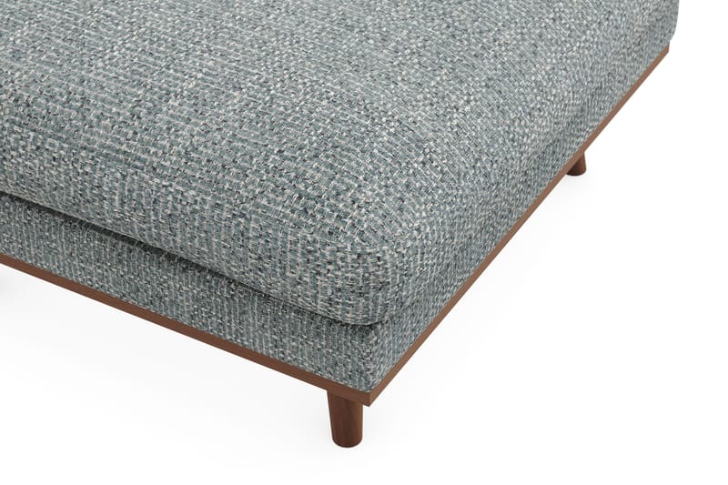 Copenhagen Premium Fotpall i Chenille - Grå/Blå - Möbler - Vardagsrum - Stolar & sittmöbler - Pallar - Fotpall