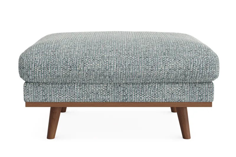 Copenhagen Premium Fotpall i Chenille - Grå/Blå - Möbler - Vardagsrum - Stolar & sittmöbler - Pallar - Fotpall