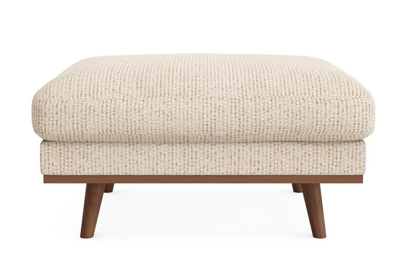 Copenhagen Premium Fotpall i Chenille - Beige - Möbler - Vardagsrum - Stolar & sittmöbler - Pallar - Fotpall