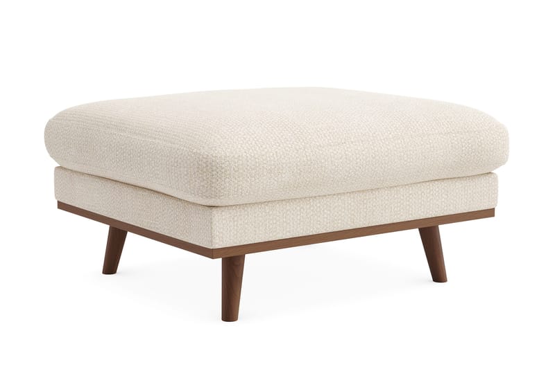 Copenhagen Premium Fotpall i Chenille - Ljusbeige - Möbler - Vardagsrum - Stolar & sittmöbler - Pallar - Fotpall