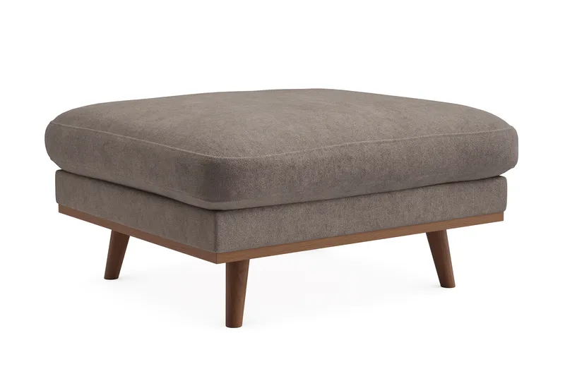 Copenhagen Premium Fotpall i Chenille - Brun - Möbler - Vardagsrum - Stolar & sittmöbler - Pallar - Fotpall