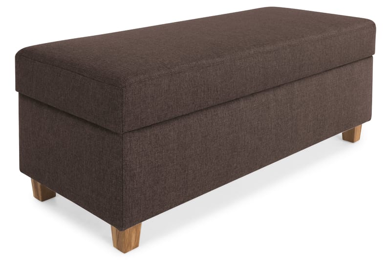 Crazy Fotpall med Förvaring 120x50, Brun