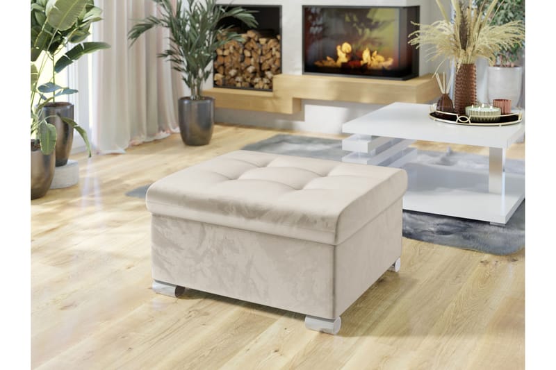 Dynir Fotpall 68 cm - Beige - Möbler - Vardagsrum - Stolar & sittmöbler - Pallar - Fotpall