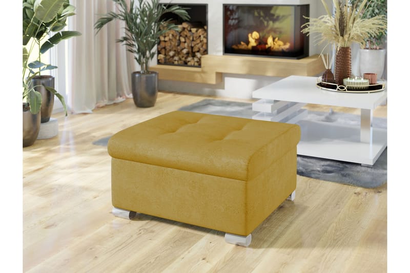 Dynir Fotpall 68 cm - Gul - Möbler - Vardagsrum - Stolar & sittmöbler - Pallar - Fotpall