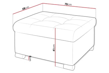 Dynir Fotpall 68 cm - Orange - Möbler - Vardagsrum - Stolar & sittmöbler - Pallar - Fotpall