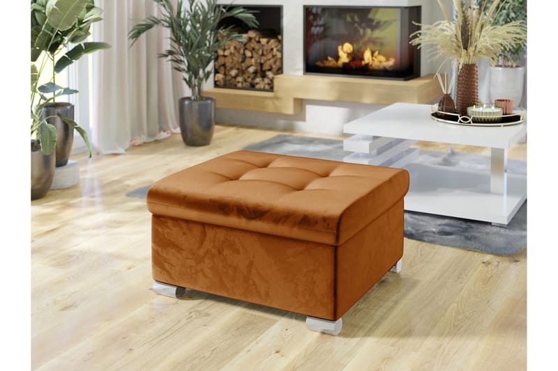 Dynir Fotpall 68 cm - Orange - Möbler - Vardagsrum - Stolar & sittmöbler - Pallar - Fotpall