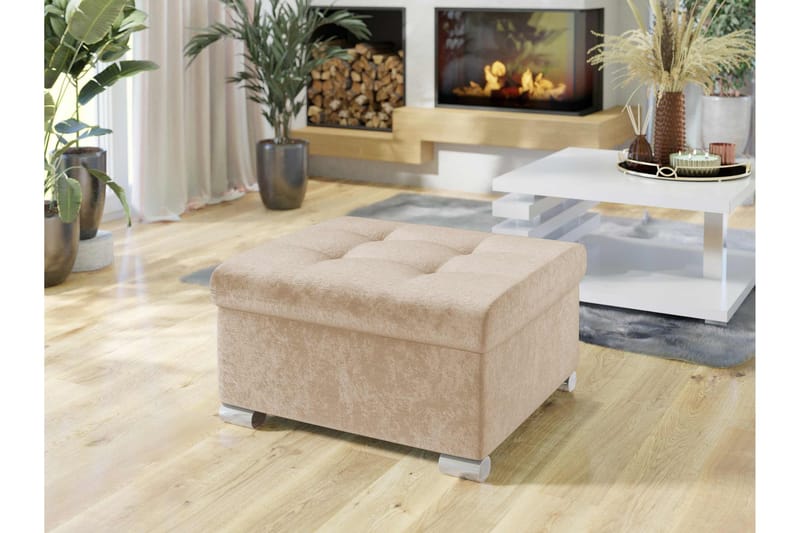 Dynir Fotpall 70 cm - Beige - Möbler - Vardagsrum - Stolar & sittmöbler - Pallar - Fotpall